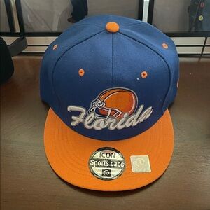 Top of the World Blue and Orange Florida Snapback